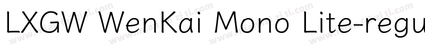 LXGW WenKai Mono Lite-regular字体转换